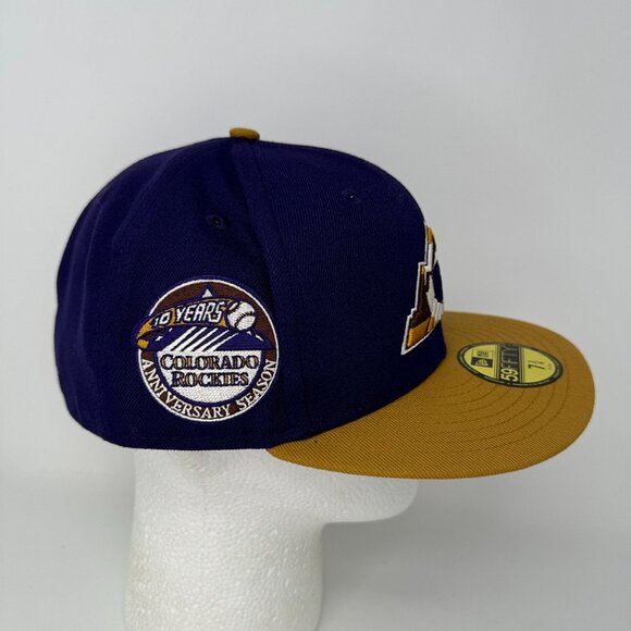 NWT Colorado Rockies 10 Yr‎ Anniversary Fitted Hat 7 3/4 Cap MLB Baseball - Picture 3 of 7